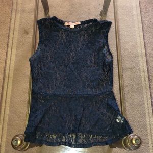 Sheer Navy Blue Blouse